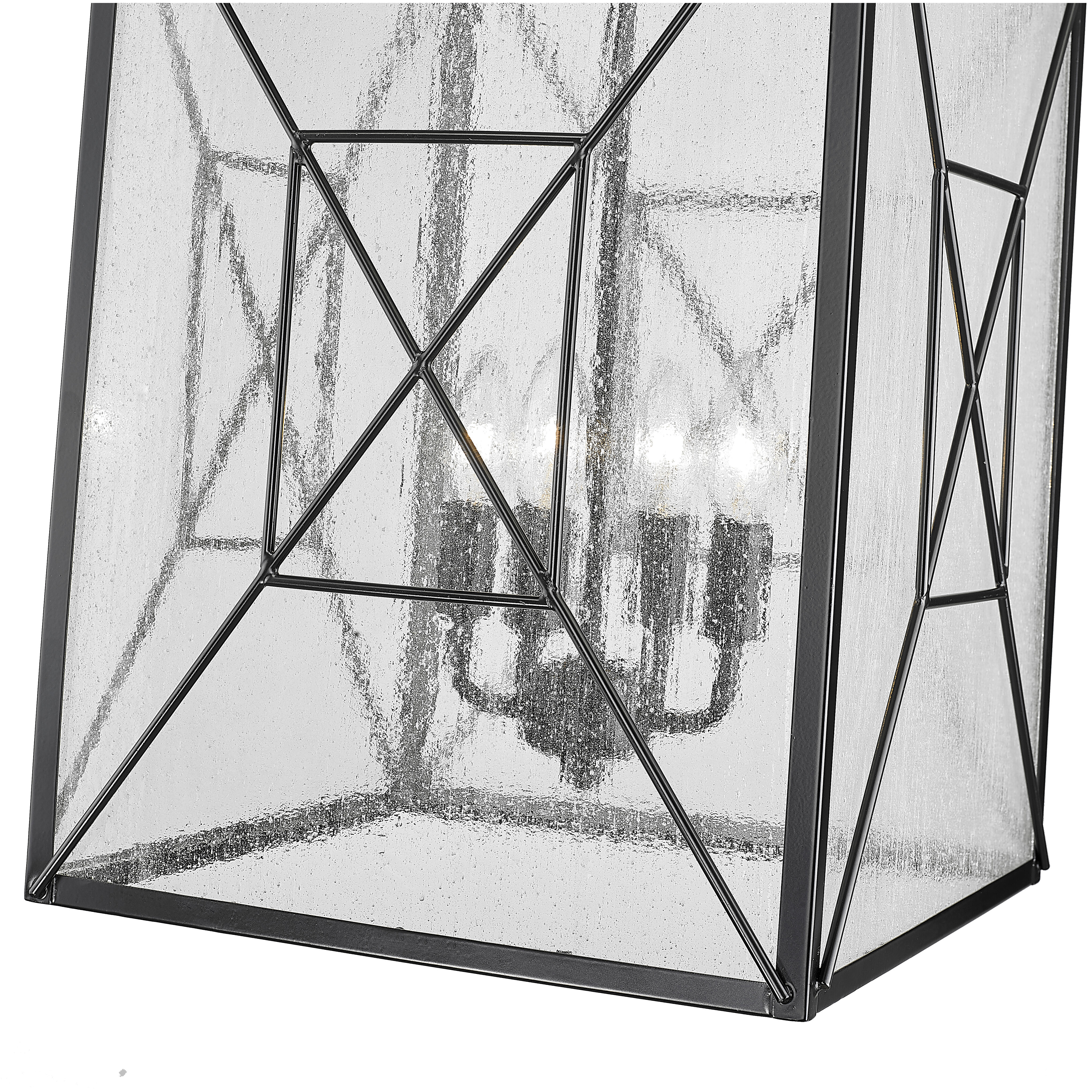 Caswell 4 Light 13.5 inch Powder Coated Black Outdoor Hanging Lantern